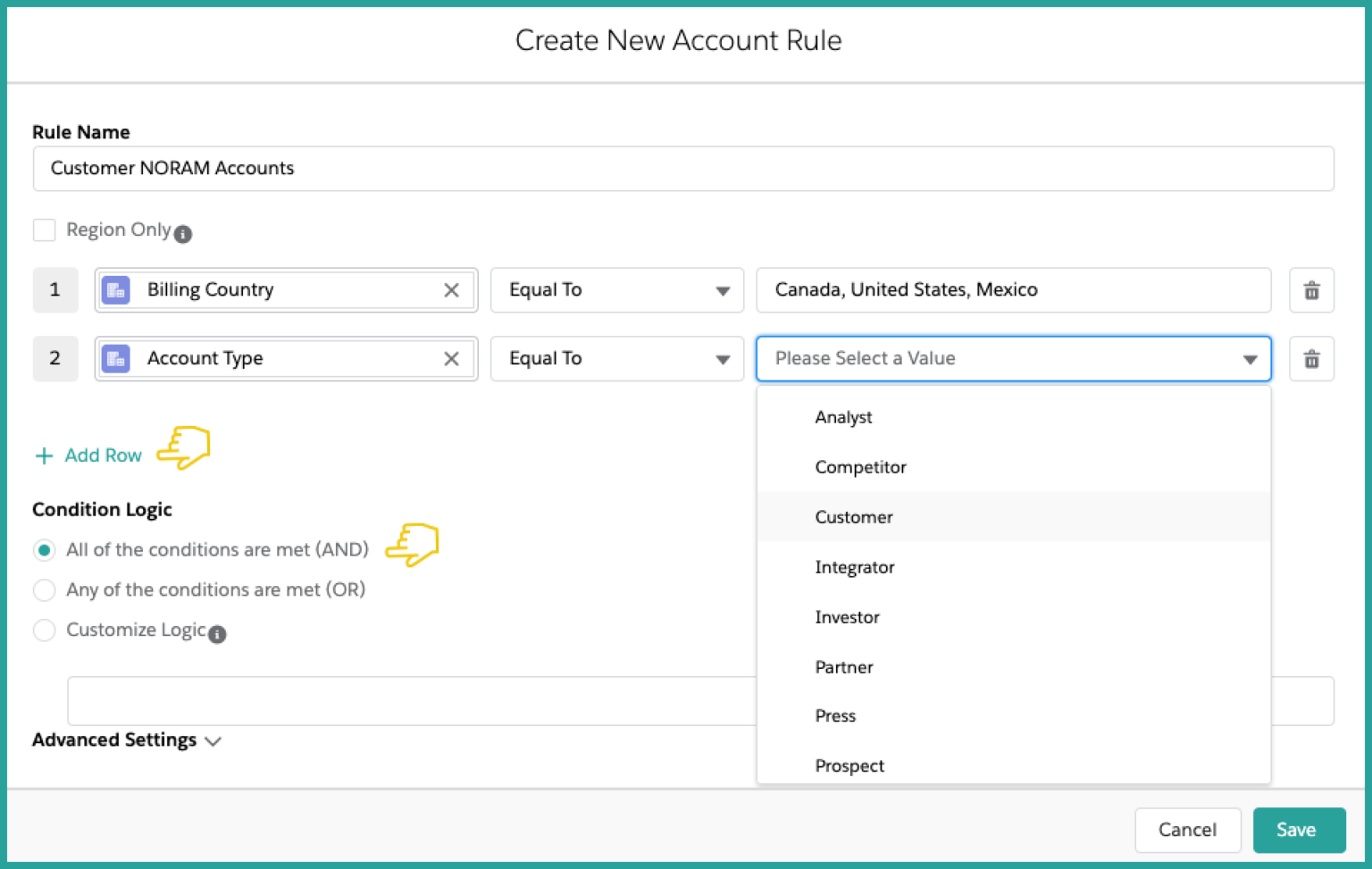 How do I set up Account Rules?